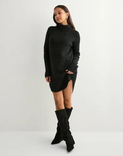 Pieces - Svart - Pcellen Ls Long Knit Noos Bc 