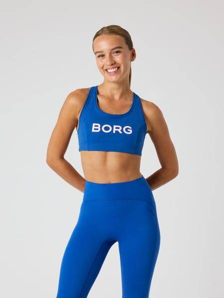 Björn Borg Borg Mid Support Sports Bra Blå, XXL 