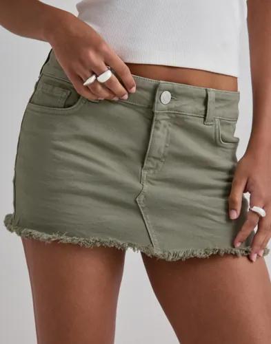 Nelly - Grön - Colored Heart Pocket Jeans Skirt 