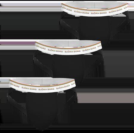 Björn Borg Cotton Stretch Jock Straps 3-pack Svart, XXL