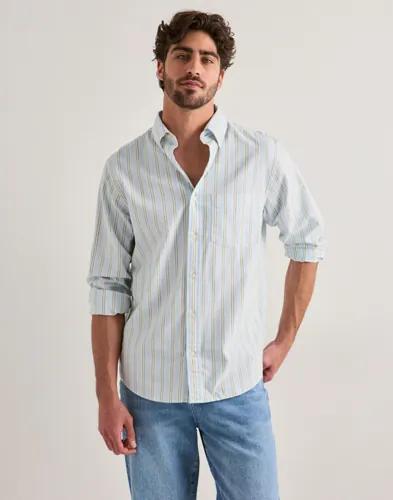 Gant Reg Archive Oxford Stripe Shir Vardagsskjortor Blå 
