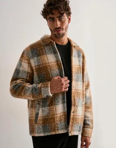 Brand Island Allesio Overshirt Rutiga skjortor Brun 