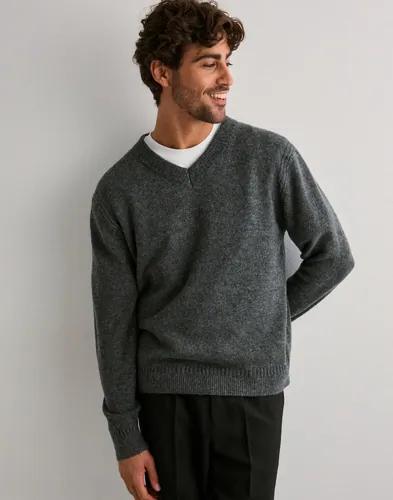 Only & Sons Onsmove Rlx Brushed V-Neck Knit Stickade tröjor Grå 