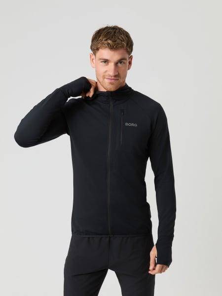 Björn Borg Borg Running Mid Layer Hood Svart, XXL 