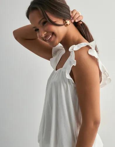 Pieces - Vit - Pcpia Sl Top Wvn Noos 