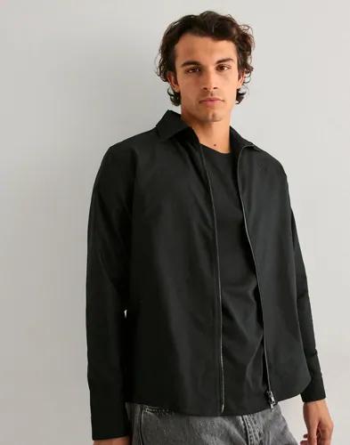 Ciszere Aden oxford zip Tröjor med dragkedja Svart 