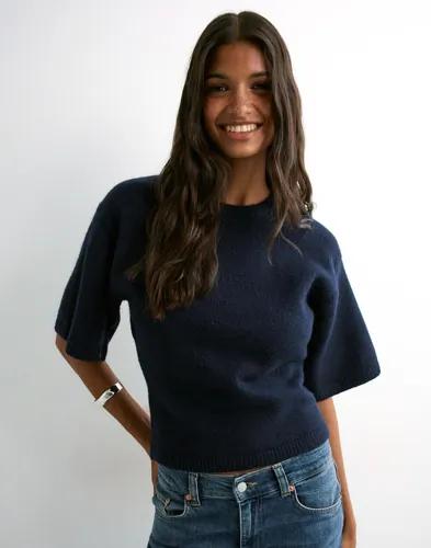 Neo Noir - Blå - Asha Knit Tee 