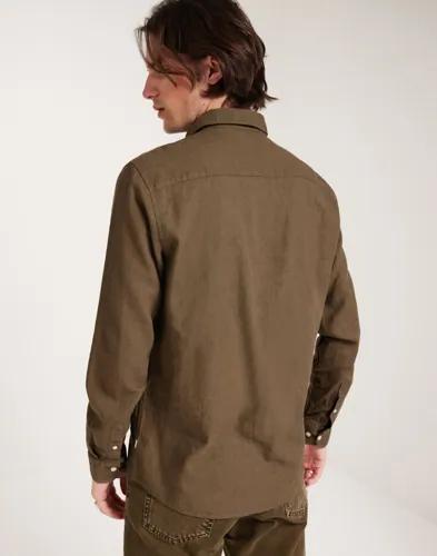 Solid SDEnea Allan Linen shirt Linneskjortor Brun 
