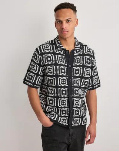 Only & Sons Onsbart Rlx 5 Ss Shirt Knit Kortärmade skjortor Svart 