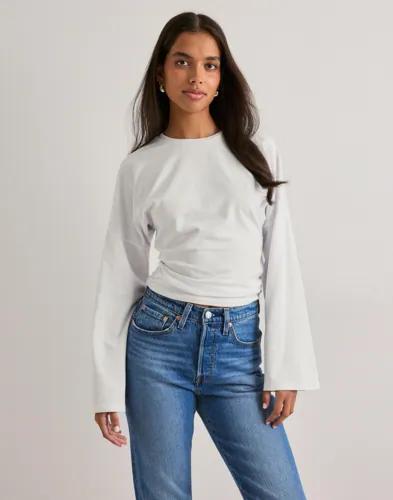 Pieces - Vit - Pcalli Ls O-Neck Top