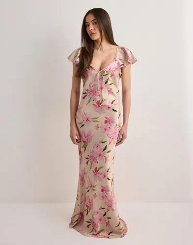 Vero Moda - Blommig - Vmisabella Cap Sleeve Maxi Dress Ex