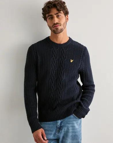 Lyle & Scott Ribbed Cable Knit Jumper Stickade tröjor Blå 