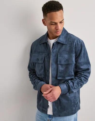 Ciszere Nash Vegan Suede Jacket Overshirts Blå 