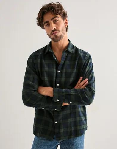 Selected Men Slhregnoah Brushed Twist Shirt Ls N Vardagsskjortor Rutigt/Randigt 