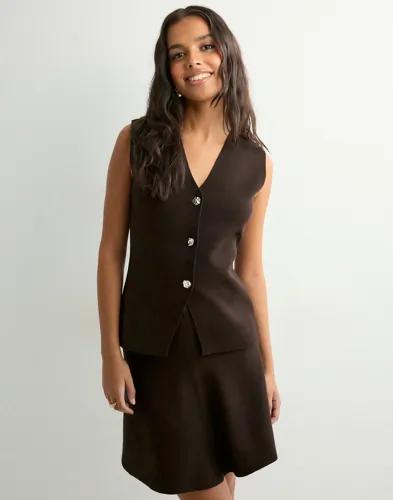 Neo Noir - Brun - Sway Smooth Knit Waistcoat 