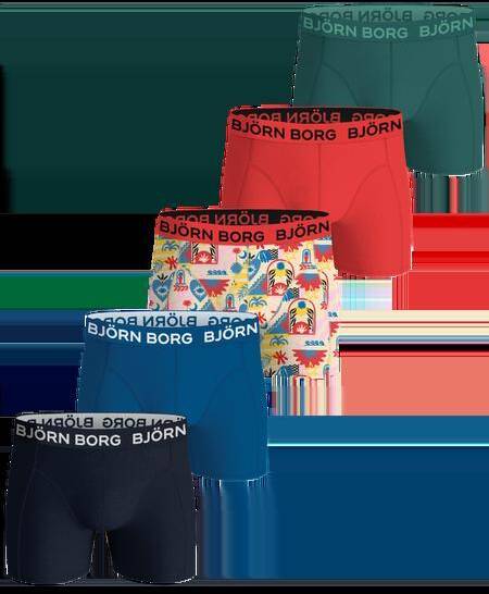 Björn Borg Cotton Stretch Boxers 5-pack Blå, 170 