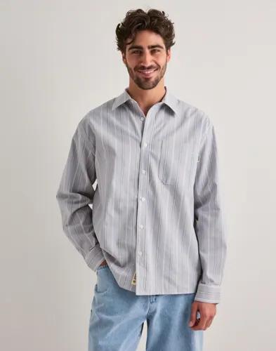 Woodbird Wbbuzo Big Stripe Shirt Skjortor Grå 