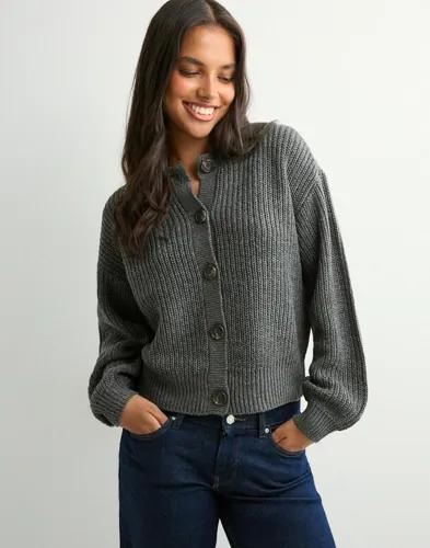 Vero Moda - Grå - Vmlea Ls O-Neck Cardigan Noos 