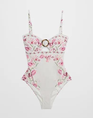 Malina - Rosa - Mandy Bamboo-ring Bandeau Swim 