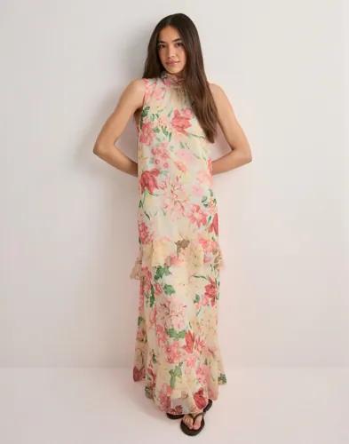 Vero Moda - Blommig - Vmsanna Sl Highneck Maxi Dress Exp