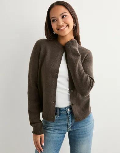 Pieces - Brun - Pcmalou Ls Knit Cardigan Noos Bc 