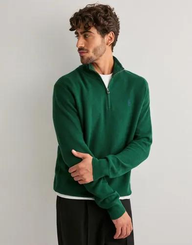 Polo Ralph Lauren Mesh-Knit Cotton Quarter-Zip Sweater Half zip Grön 
