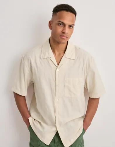 Gant Rel Texture Check Shirt Kortärmade skjortor Beige 