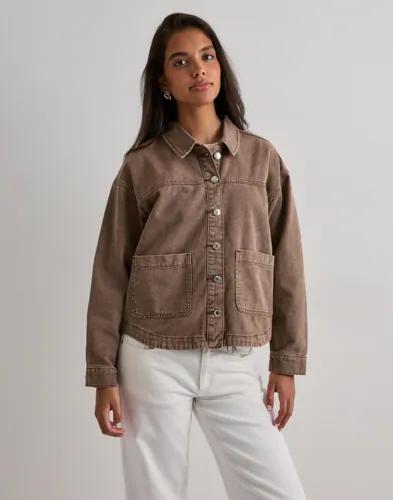 Vero Moda - Brun - Vmjamie Ls Denim Shacket Mix Ga Noo 