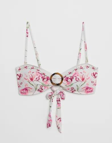 Malina - Rosa - Viola Bamboo-ring Bandeau Biki 