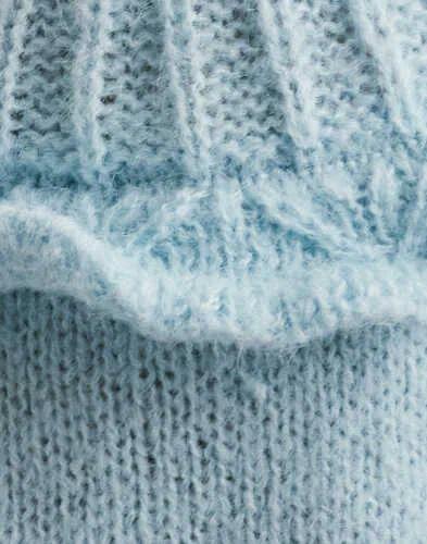 Pieces - Blå - Pcrikka Ls Oneck Knit Bc 