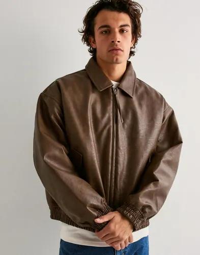 Woodbird WBBao Bomber Jacket Skinnjackor Brun 