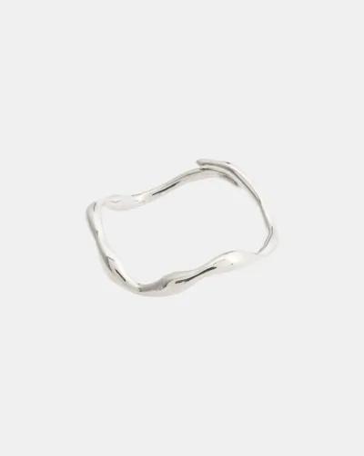 Pilgrim - Silver - LULU Recycled Organic Shaped Stack Ring 