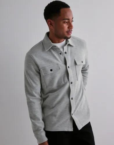 Selected Men Slhjackie Sweat Jacket Noos Overshirts Grå 