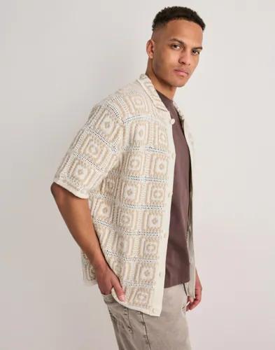 Only & Sons Onsbart Rlx 5 Ss Shirt Knit Kortärmade skjortor Beige 