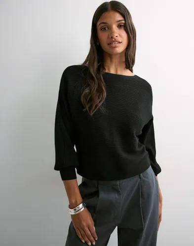 Only - Svart - Onladaline L/S Short Pullo Knt Noos 