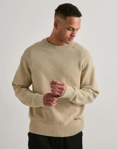 Les Deux Brad Roundneck Knit Stickade tröjor Beige 