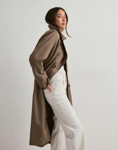 Pieces - Brun - Pcscarlett Ls Trenchcoat Noos 