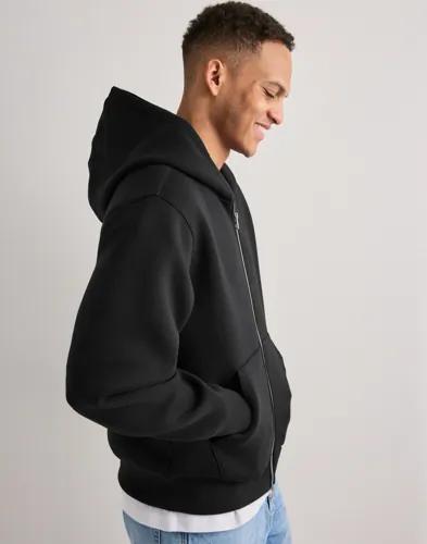 Jack & Jones Jcocover Scuba Sweat Zip Hood Sn Hoodies Svart 