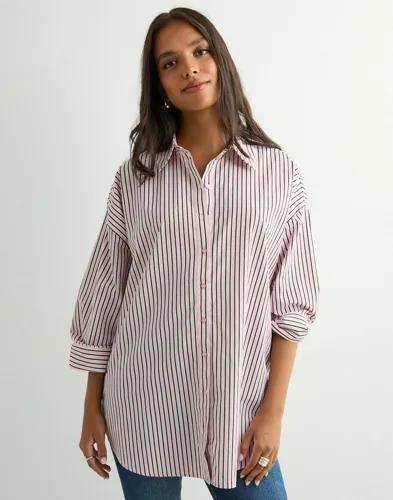 Pieces - Rosa - Pcjenna Ls Long Os Shirt Wvn D2D 