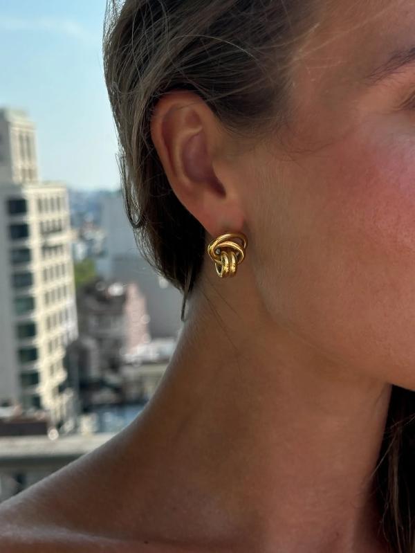 Muli Collection - Guld - Double Knot Earrings 
