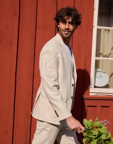 Selected Men Slhreg-Malik Sun Blz Noos Kavajer Beige