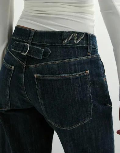 Nelly - Blå - Twisted Buckle Jeans