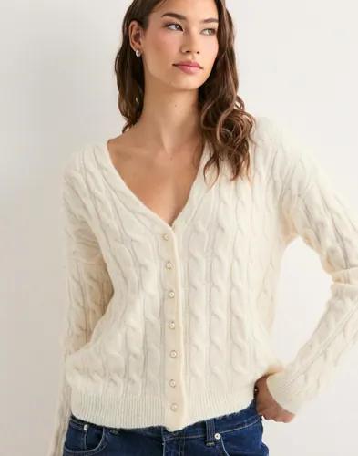 Vero Moda - Vit - Vmmarlin Ls V-Neck Cardigan 
