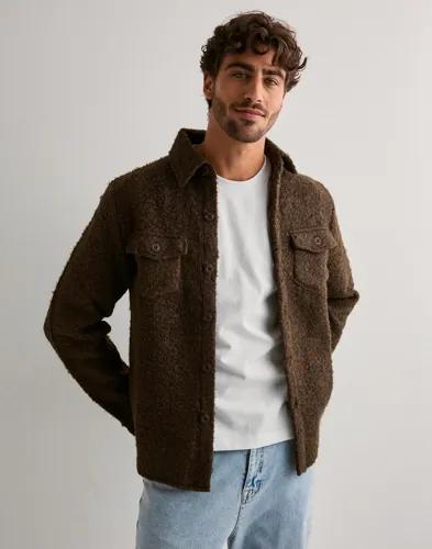 Ciszere Dani boucle overshirt Overshirts Brun 