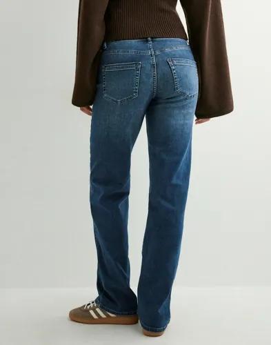 Only - Blå - Onlblush Mid Straight Dnm TAI021 No