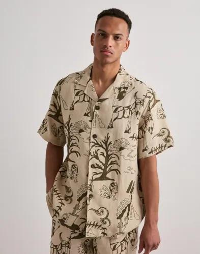 OAS Poplan Cuba Shirt Kortärmade skjortor Beige 