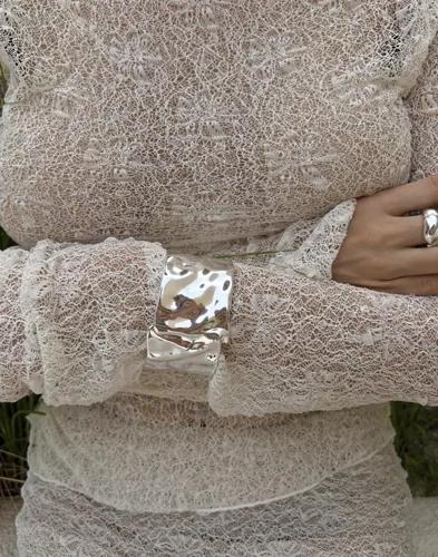 Muli Collection - Silver - Dune Cuff Bracelet 