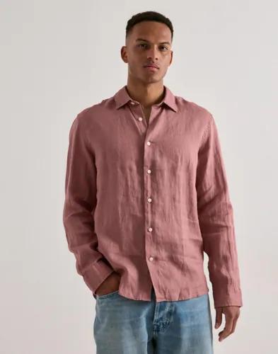 Selected Men Slhregkylian Linen Ls Shirt Linneskjortor Rose 
