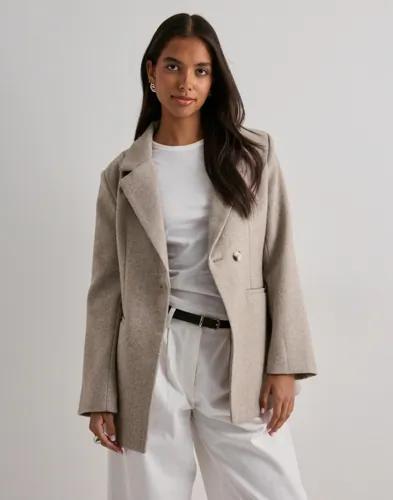Neo Noir - Beige - Bowie Herringbone S Blazer