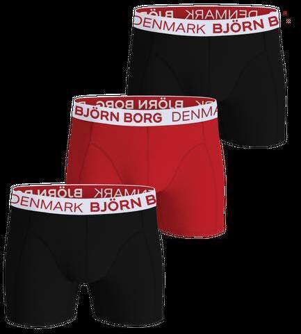 Björn Borg Cotton Stretch Boxers Denmark 3-pack Svart, XXL 